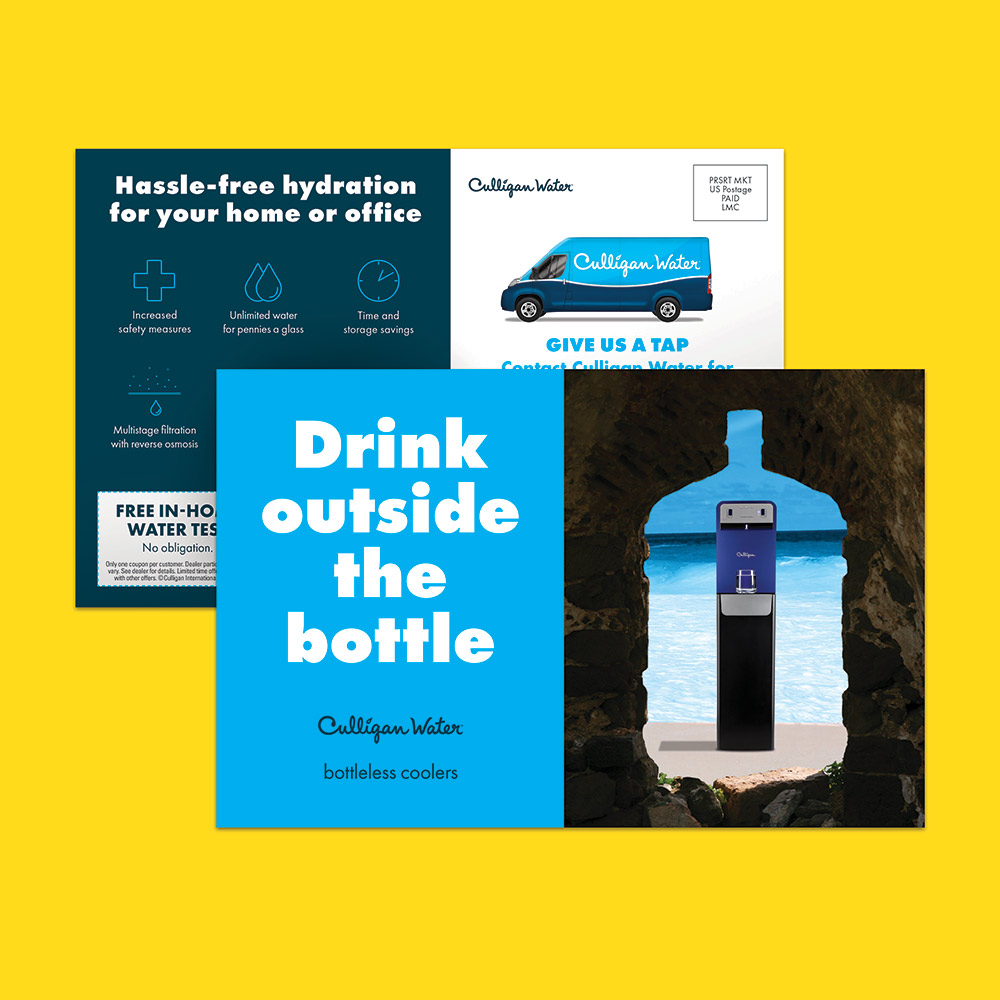 Culligan Drink Outside the Bottle Mailer Design