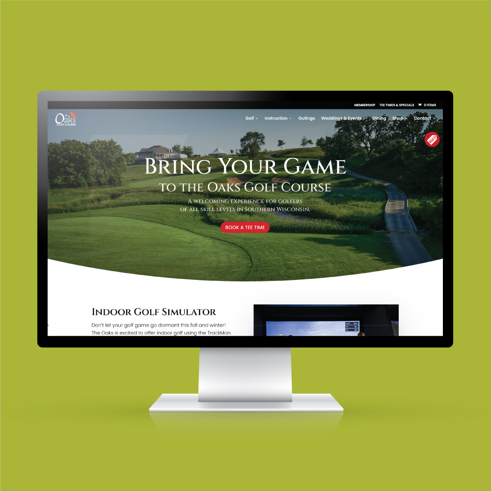 The Oaks Golf Course Web Design